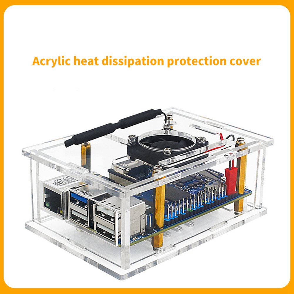 B27B Cooling Fan& Acrylic Prot - Pi 4 Case ulasan dan harga