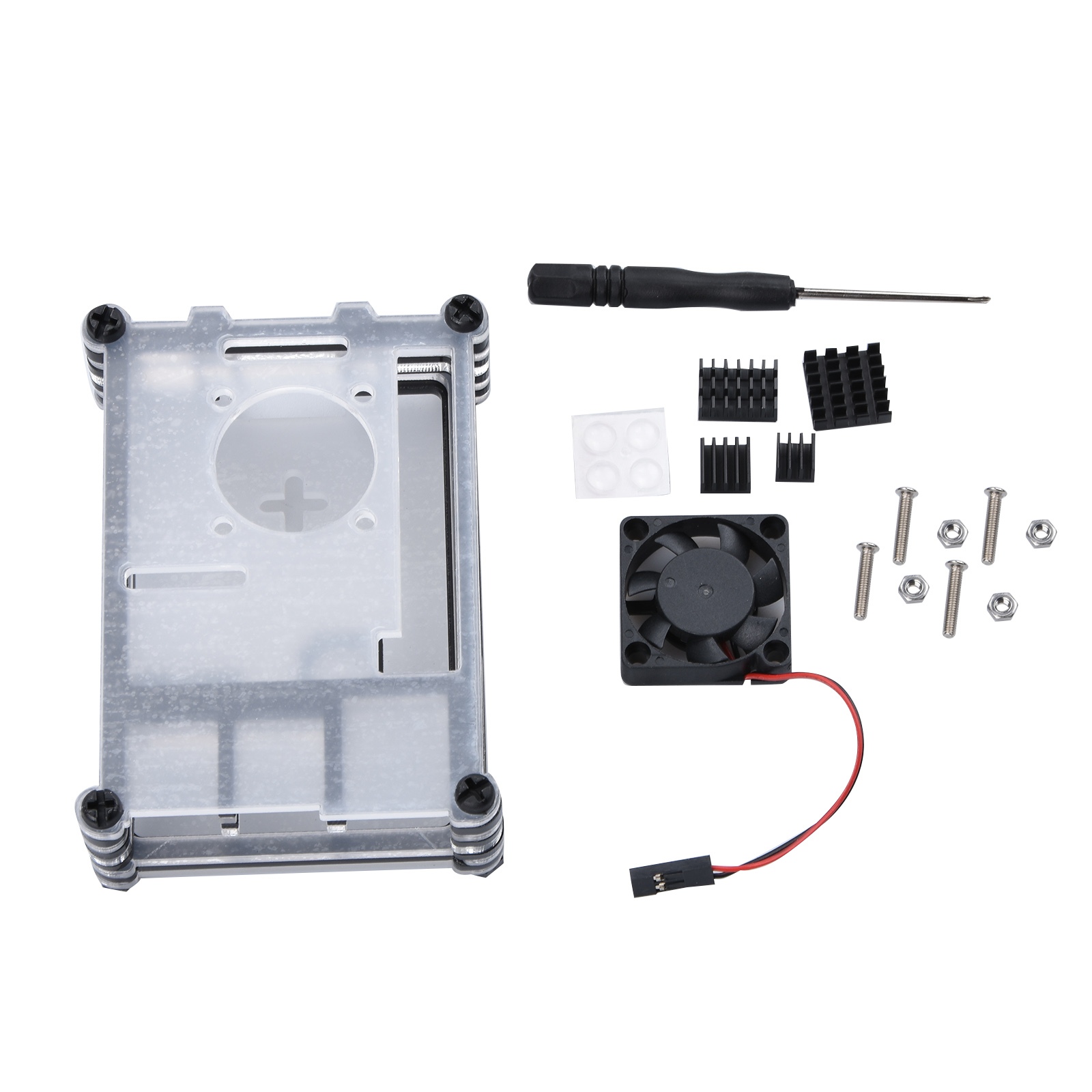 Clear 9 Layers Case with Cooli - Pi 4 Case ulasan dan harga