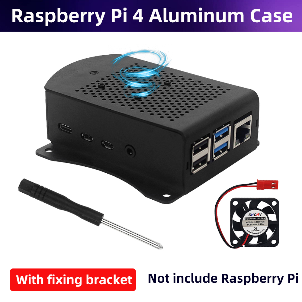 Raspberry Pi 4 Aluminum Alloy  - Pi 4 Case ulasan dan harga