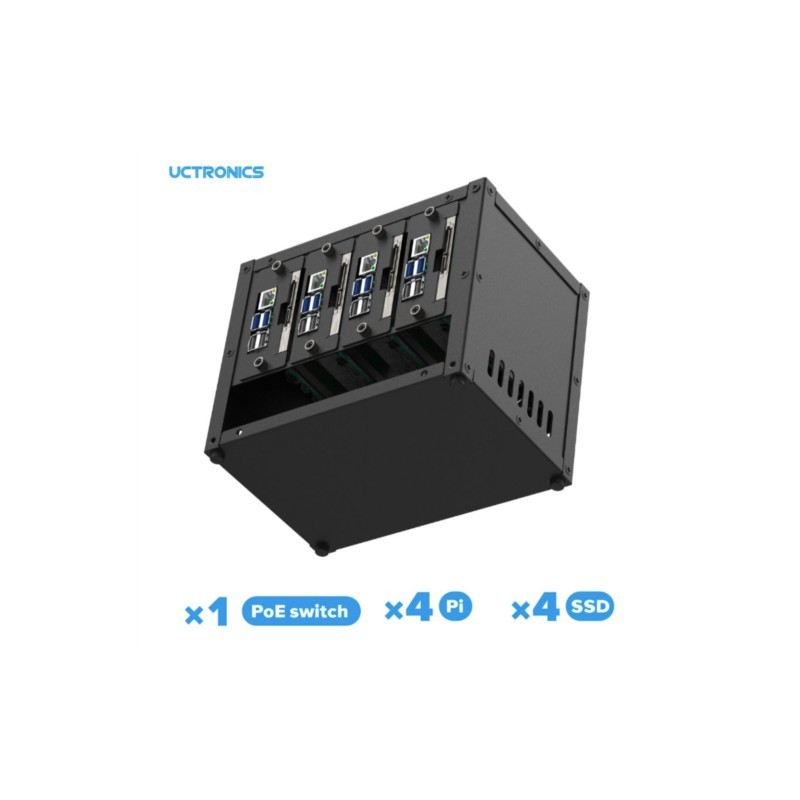 UCTRONICS Raspberry Pi Cluster - Pi 4 Case ulasan dan harga